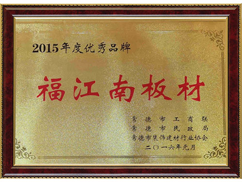 2015年度优秀品牌